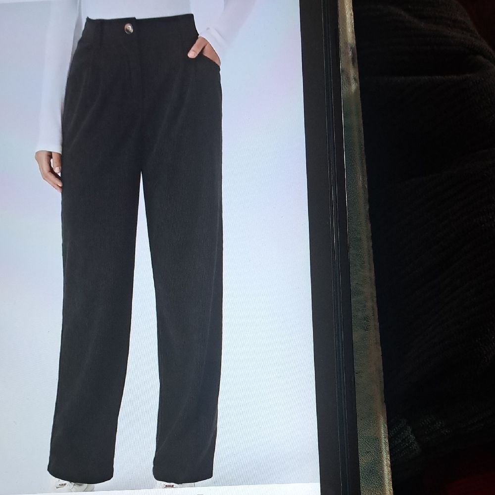 XLARGE HALARA CORDUROY PLICATED ZIPPER CASUAL PANTS